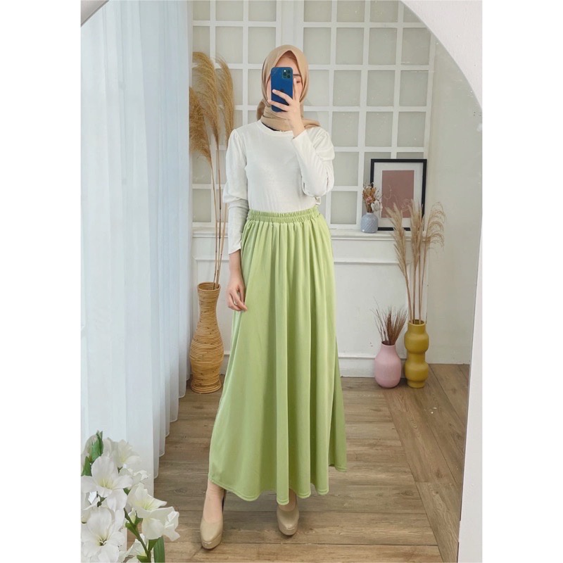 ROK POLOS MAYUNG PREMIUM / BASIC SKIRT / ROK MUSLIMAH PANJANG MURAH KERJA NGANTOR KULIAH CASUAL OOTD