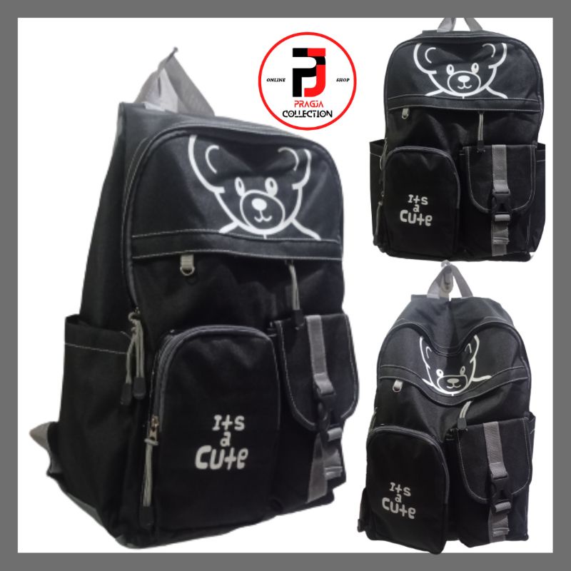 Tas Ransel Anak Sekolah Tas Ransel Cewe Gratis Boneka + Raincover