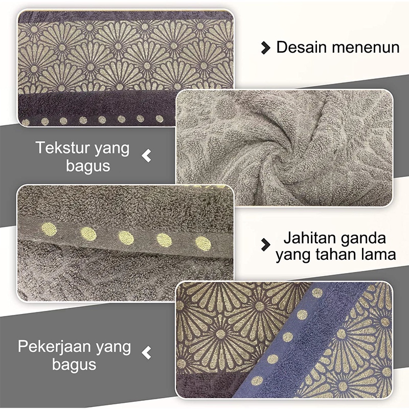 Handuk mandi katun 70cmx140cm / handuk dewasa handuk katun sunflower daya serap tinggi dan lembut 100% Handuk Premium Katun (H103)