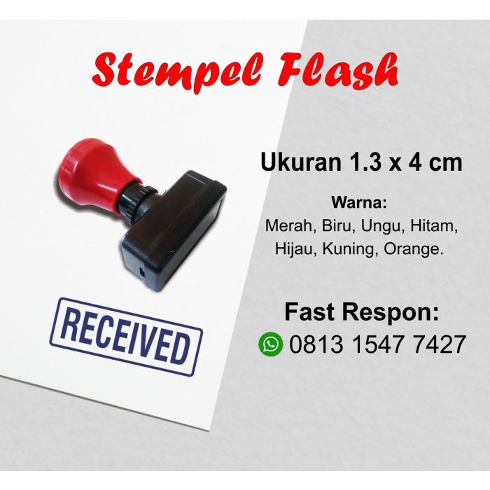 

Jual Stempel Flash Otomatis Received Limited