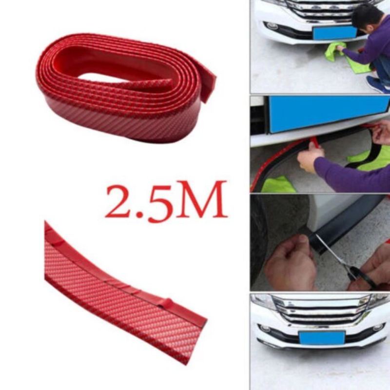 Lis Samurai Mobil Bemper List Carbon Panjang 2,5 Meter