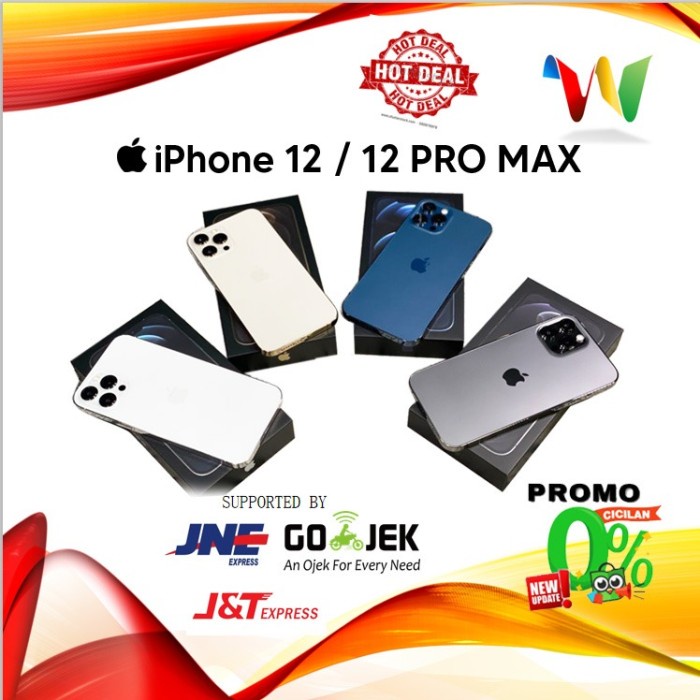 [ Hp / Handphone ] Iphone 12 Pro / Max 128Gb 256Gb 512Gb Bekas Fullset Seken Original Bekas / Second