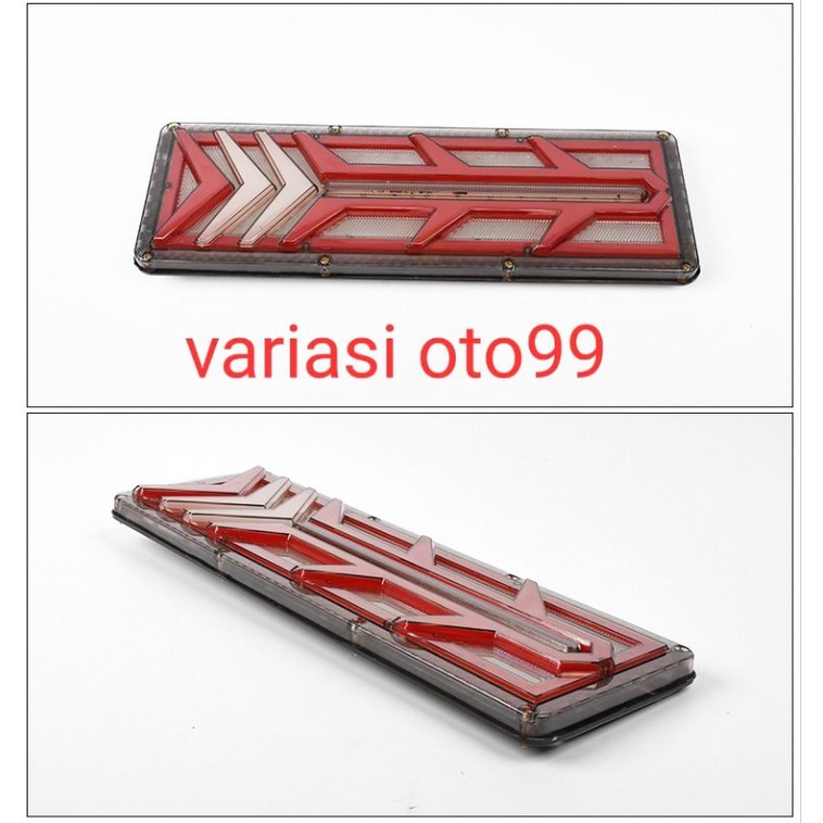 HARGA 1 Pasang Lampu StopLamp variasi Rem Belakang LED Runing Mobil Truck Truk model Panah  24Volt