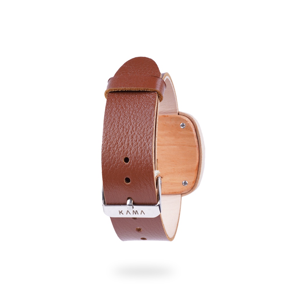 Kama Watch 2.0 Jam Tangan Kayu Maple Dial Putih