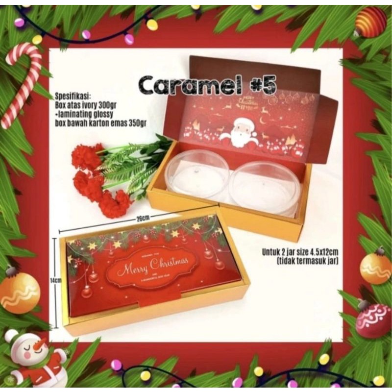 

Dus kue natal box caramel christmas (4pc)