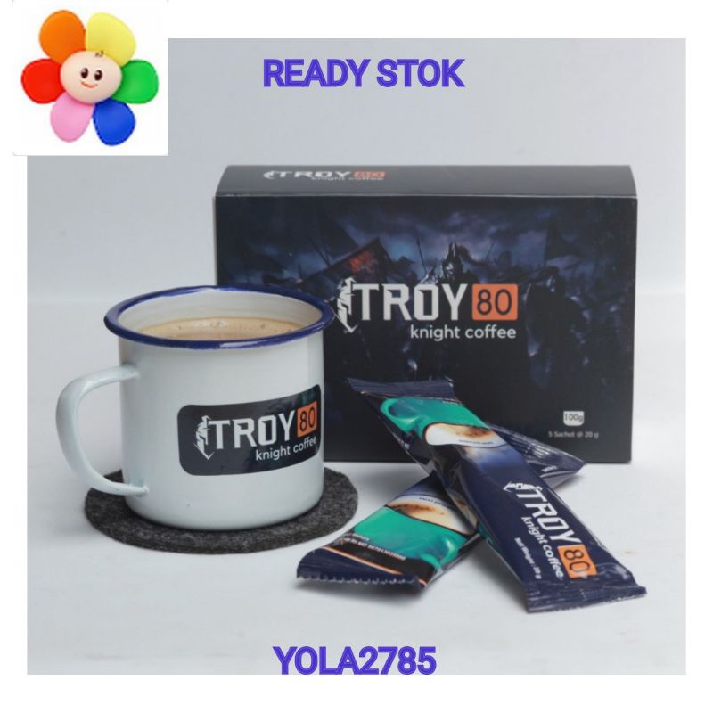 

Kopi Troy 80 Kopi Susu Murni Herbal Original Bpom Per Box
