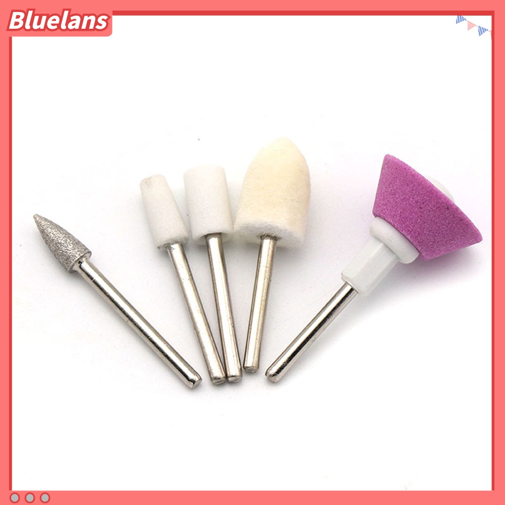 (In Stock) Kacamata Hitam Lensa Warna Warni ♡5pcs Mata Bor Pengikir Kuku Elektrik Untuk Manicure