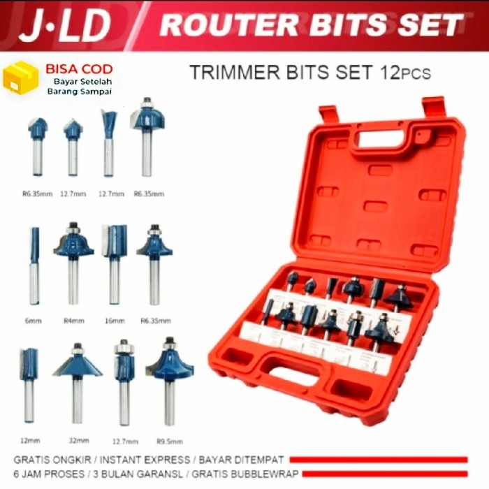 Mata Router Set - Mata Profil - Mata Trimmer Set Router Bit Set 12Pc