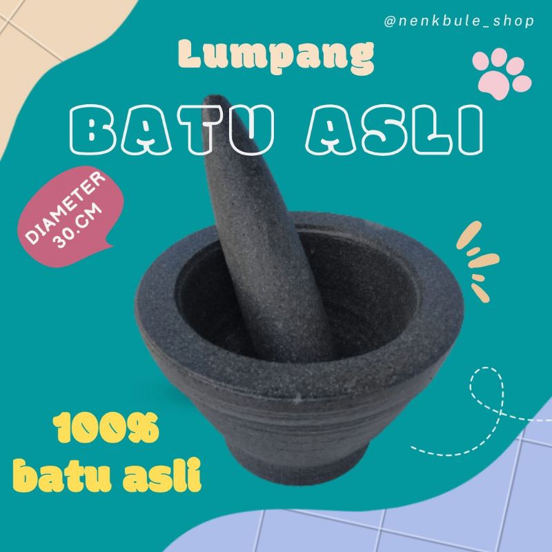 Lumpang Batu Asli 30 cm Lumpang besar best seller termurah