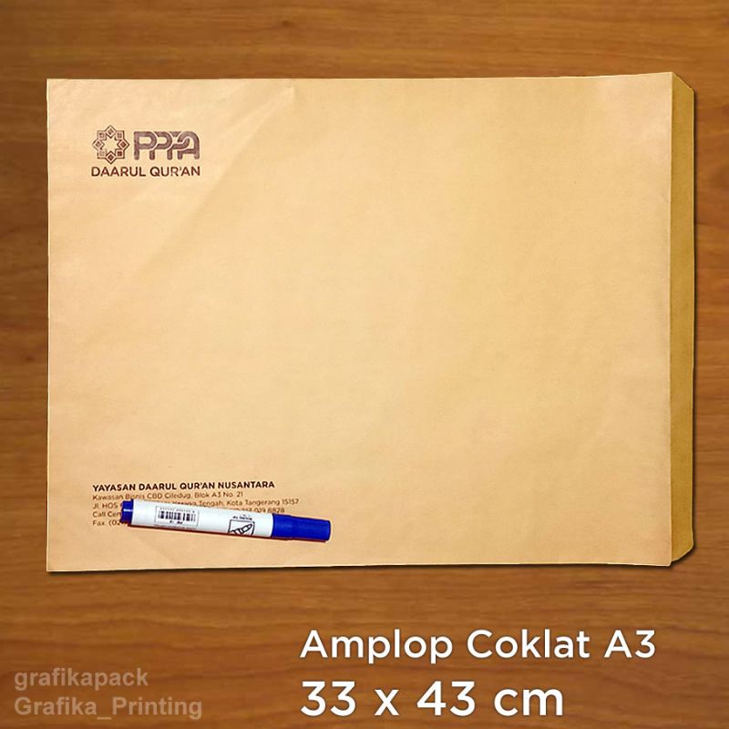 

Amplop Coklat A3 Kraft 33 x 43 cm Custom