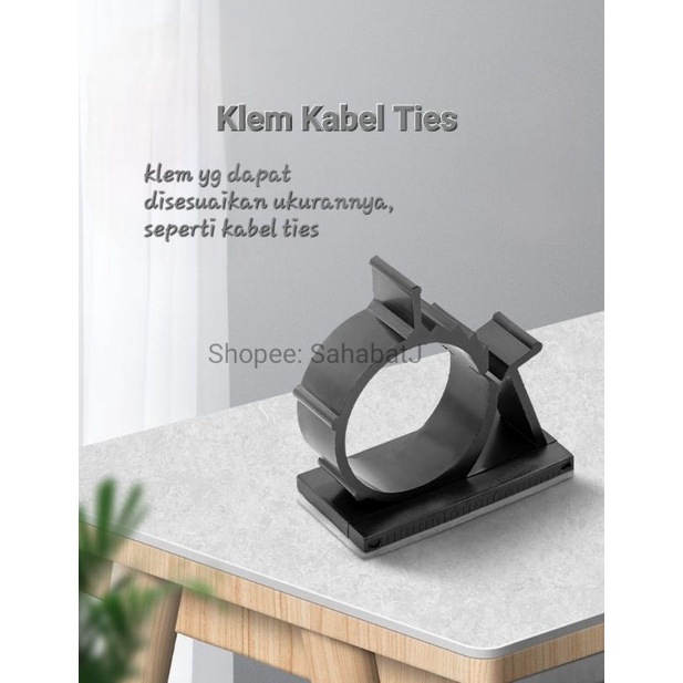 Klip Kabel Tempel Fleksibel Klem Kabel Tie Flexible Cable Clip Clamp