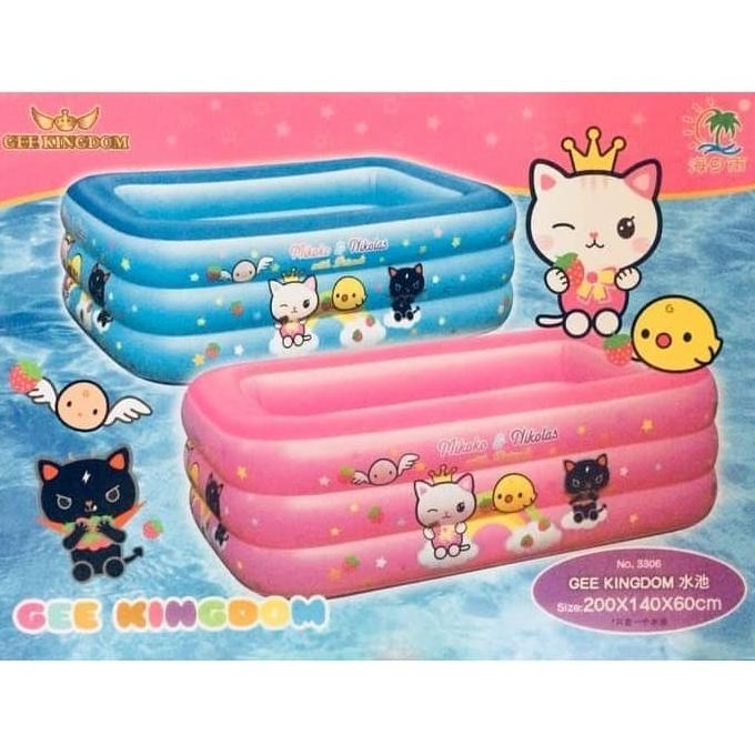 Mikoko Gee Kingdom 180X128X50Cm Kolam Renang Anak Bak Mandi Bola Karet