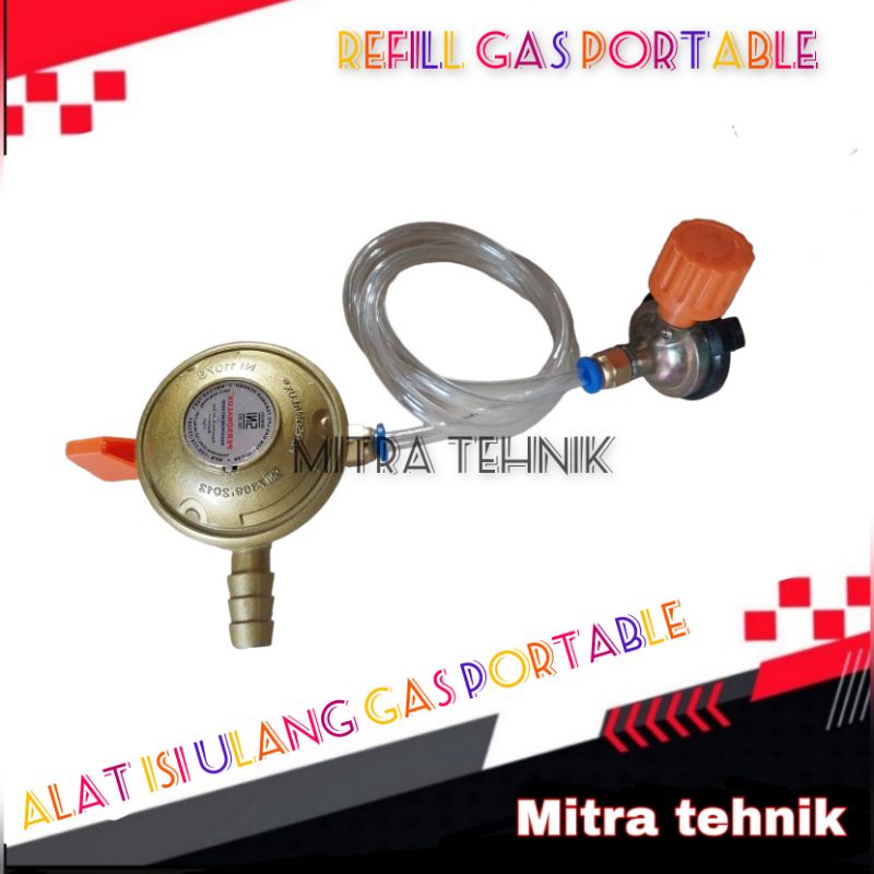 Alat isi ulang gas portable alat reffil isi ulang gas kaleng fullset tinggal pake