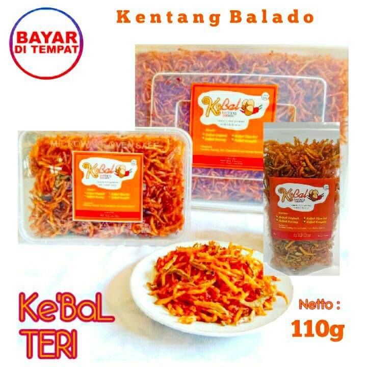 

TERMURAH !!! kentang mustofa balado 110G KRIPIK KENTANG Teri Medan Kriuk