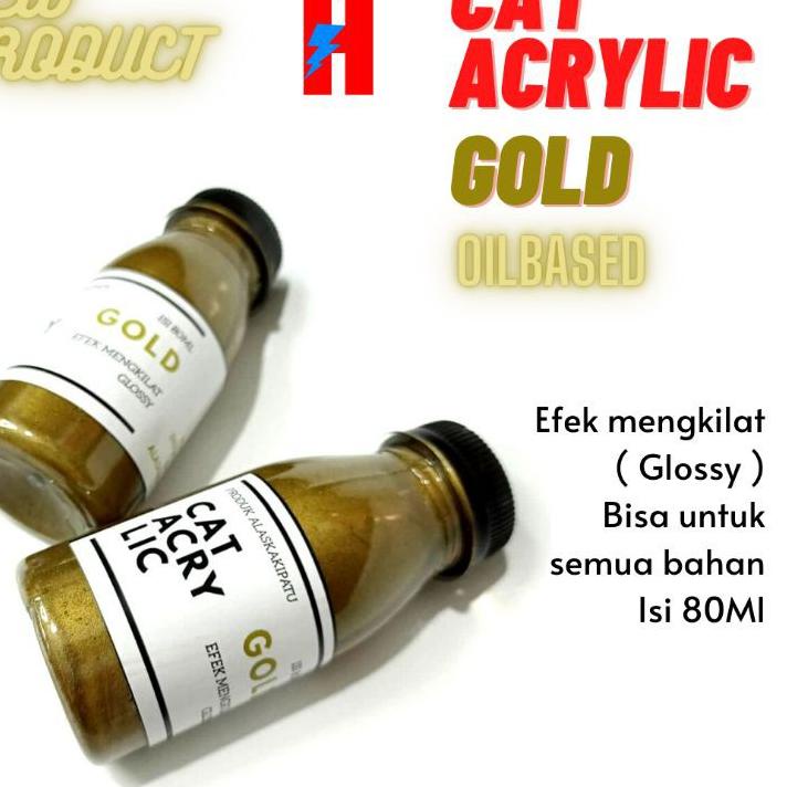 

Model Baru Cat sepatu acrylic warna Gold Mengkilat oilbased 80ml 드
