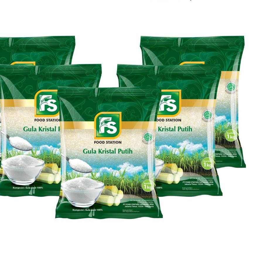 

BRANDS FESTIVAL Food Station -FS Gula Kristal Putih Hijau 1 Kg (5 Pcs) !!