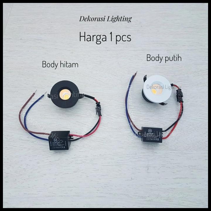 H39 Lampu Downlight Led 3W Hias Plafon Lemari Etalase Spotlight