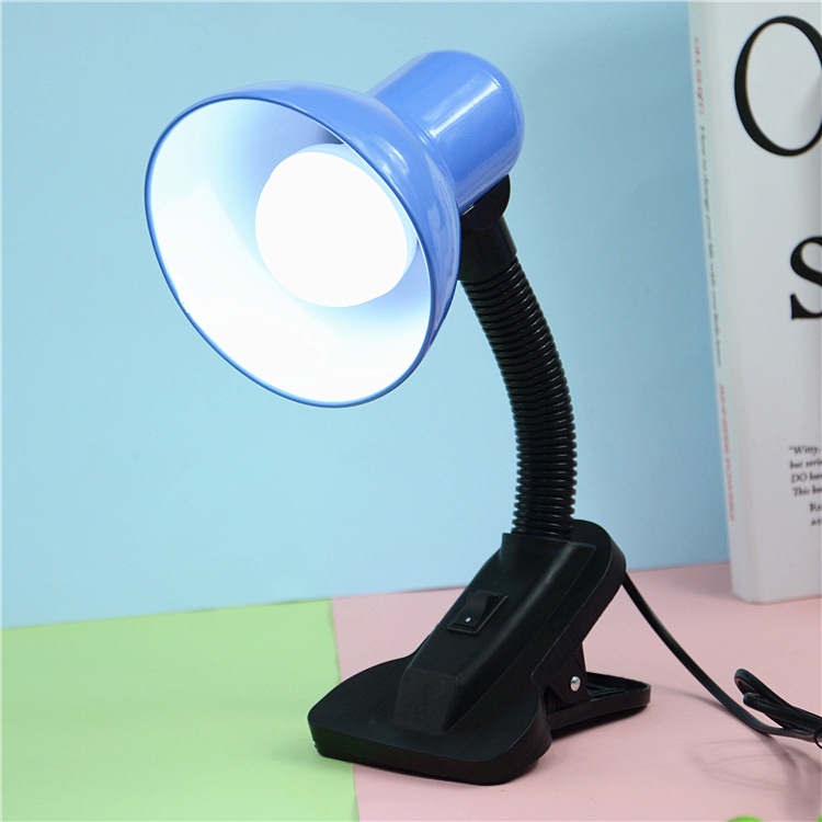 【COD+Pengiriman Cepat】YUN Mall Lampu Meja Belajar Jepit / Lampu Kerja / Meja / Lampu Reptil Fitting E27 Corong Besi  LB-108 Lampu Meja Belajar Jepit Leher Fluexible  Lampu meja klip metal