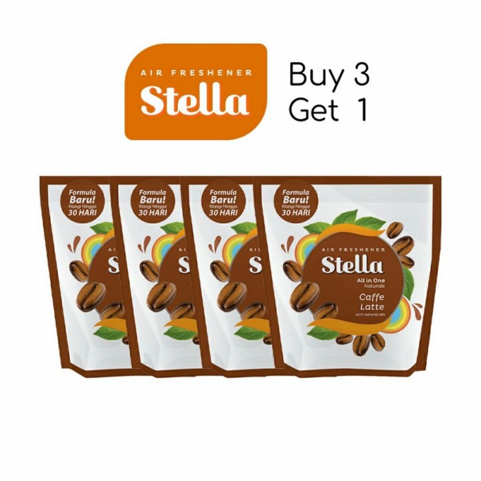 

PENGHARUM STELLA ALL IN ONE CAFFE LATE 42GR 3PCS FREE 1PCS