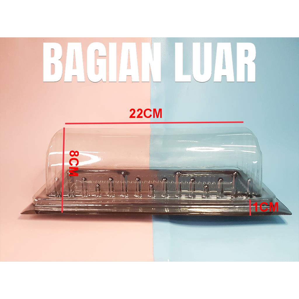 ( ISI 50PCS ) Mika Plastik Roti Gulung/Mika Bolu Gulung/Mika Tray/ Mika Kue BGT24