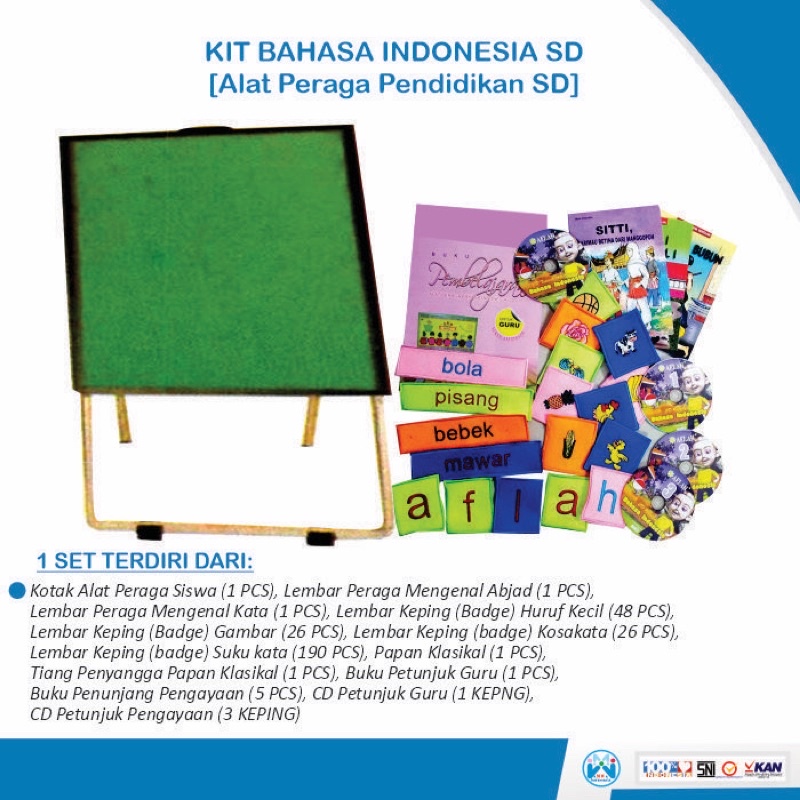 Kit Bahasa indonesia SD Lengkap/Alat Peraga Pendidikan Bahasa indonesia SD