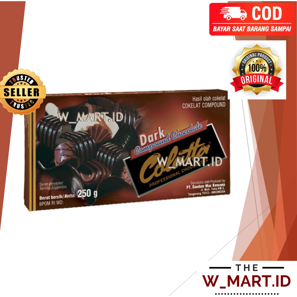 

COLATTA DARK CHOCOLATE COMPOUND COKLAT MASAK 250 GR