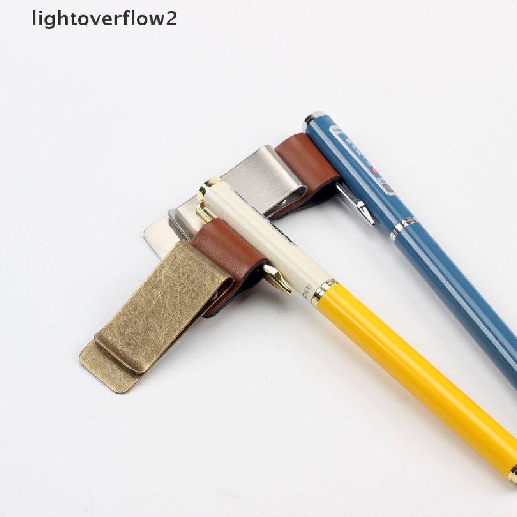 (lightoverflow2) 1pc Klip Penjepit Kertas / Pulpen / Pensil Bahan Metal + Kuningan + Stainless Steel