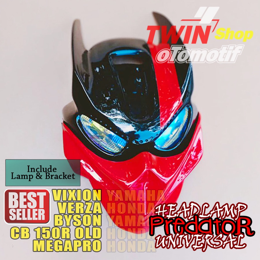 Headlamp predator universal, Topeng Vixion, Topeng CB150r old, Topeng Verza, topeng Byson, topeng Me