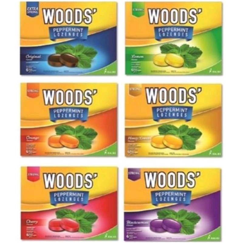 

N_S_Y Woods Lozenges 15gram isi 6butir permen pelega tenggorokan dan menyegarkan pernafasan