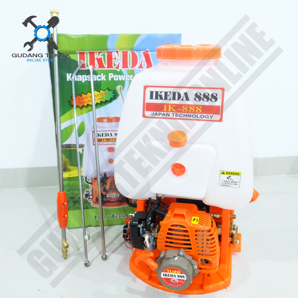 Sprayer Semprot Hama Kapasitas 20 Liter 2Tak IKEDA IK888 / Engine Sprayer Insektisida Gendong 2 Tak 20Liter IK 888 IKEDA