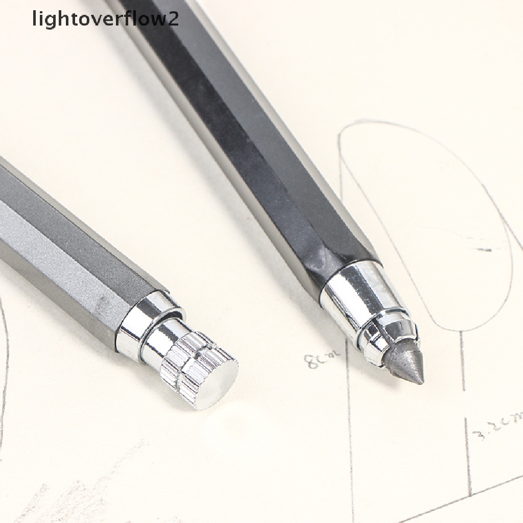 (lightoverflow2) Pensil Mekanik Otomatis 5.6MM + Arang Graphite 4B 6B 8B