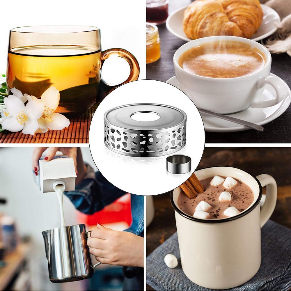 Top Tea Warmer Stainless Steel Penghangat Lilin Teaware Pemanas Base Holder