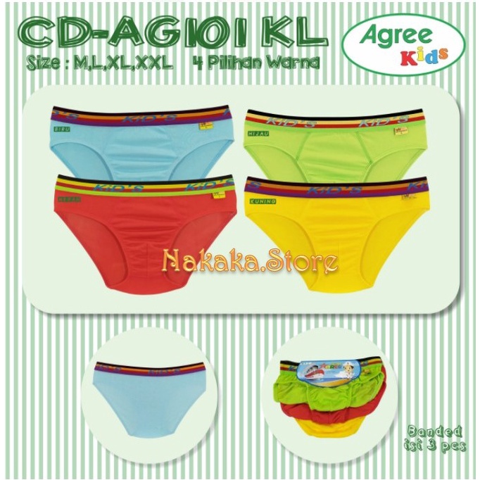 (3 pcs) AGREE AG101 Celana Dalam CD Anak Laki AG101