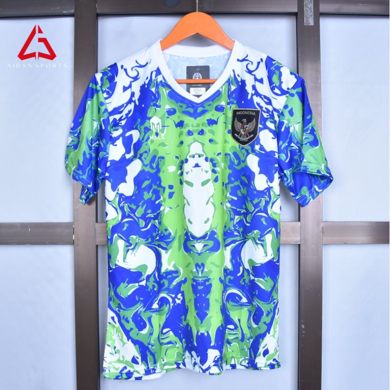 Jersey Timnas Indonesia Training Prematch Hijau 2022