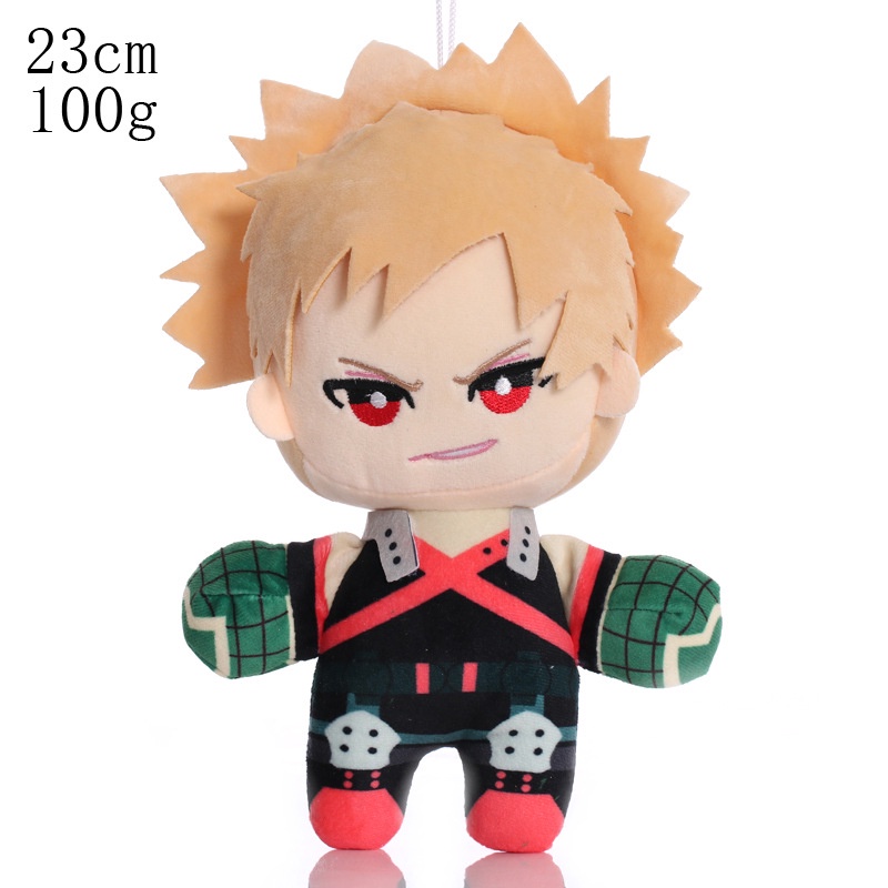 Bantal Boneka Anime My Hero Academia Bakugo Shoto Todoroki Deku Bahan Plush Lembut Ukuran 23CM Untuk Anak / Dewasa