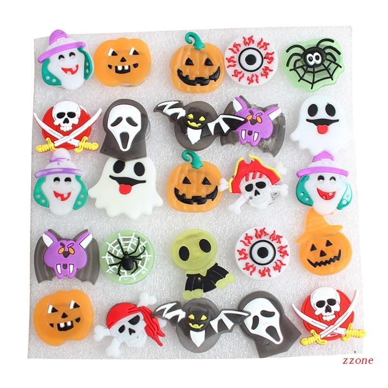 25pcs Pin Lencana LED Glowing Untuk Properti Panggung Pesta Halloween