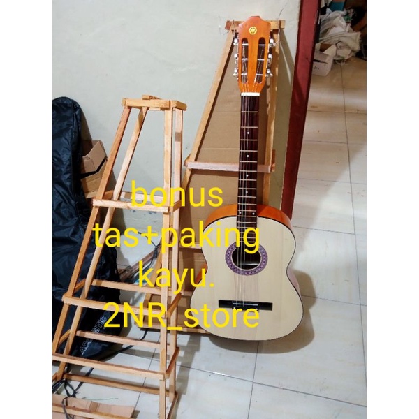 gitar akustik /alatmusik Gitar akustik bonus pic+ paking kayu