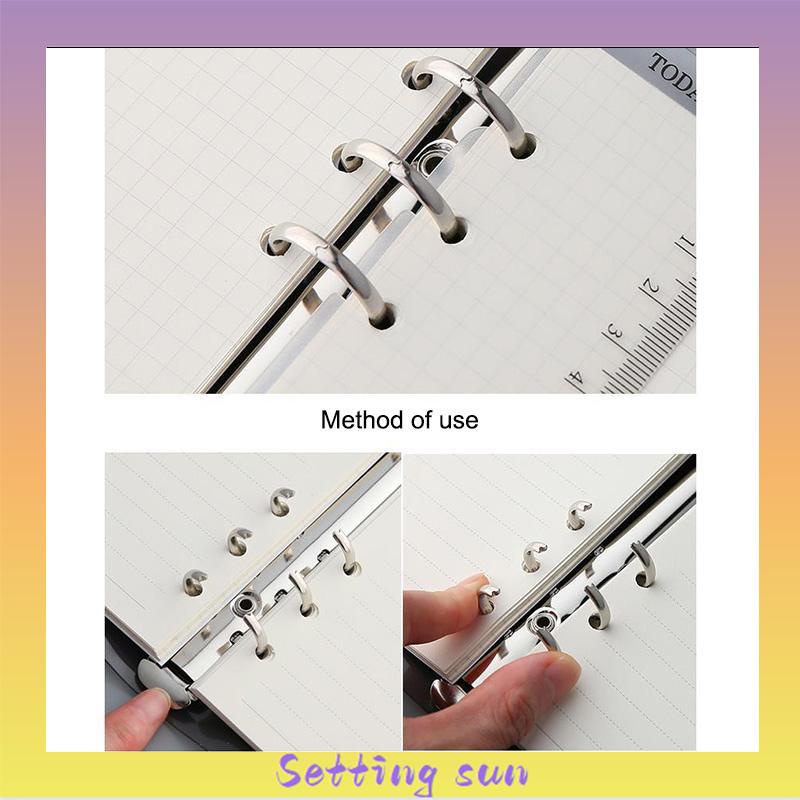 A6/A5 Clear Soft PVC Notebook Binder Cover Planner 6-Ring Loose-Leaf Folder Stationary TN