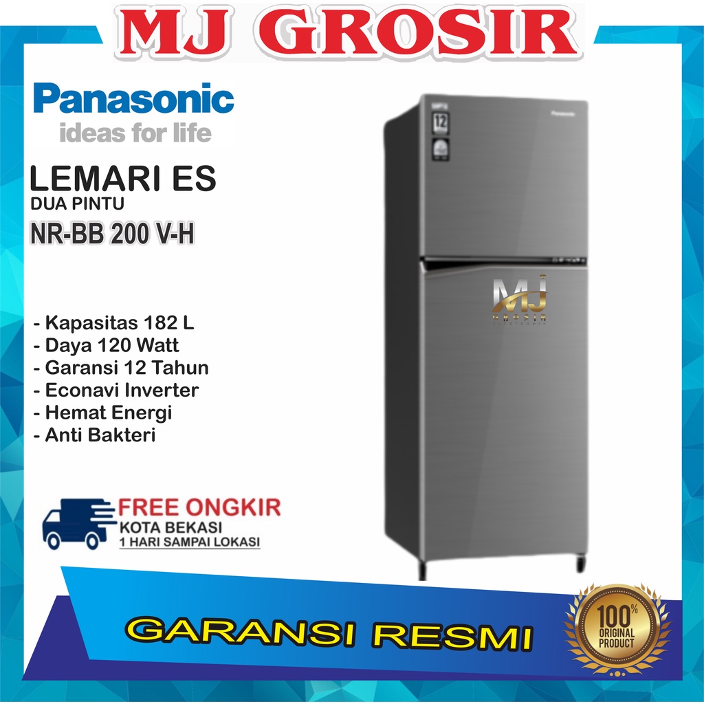 KULKAS PANASONIC NRBB 200 V LEMARI ES 2 PINTU NEW