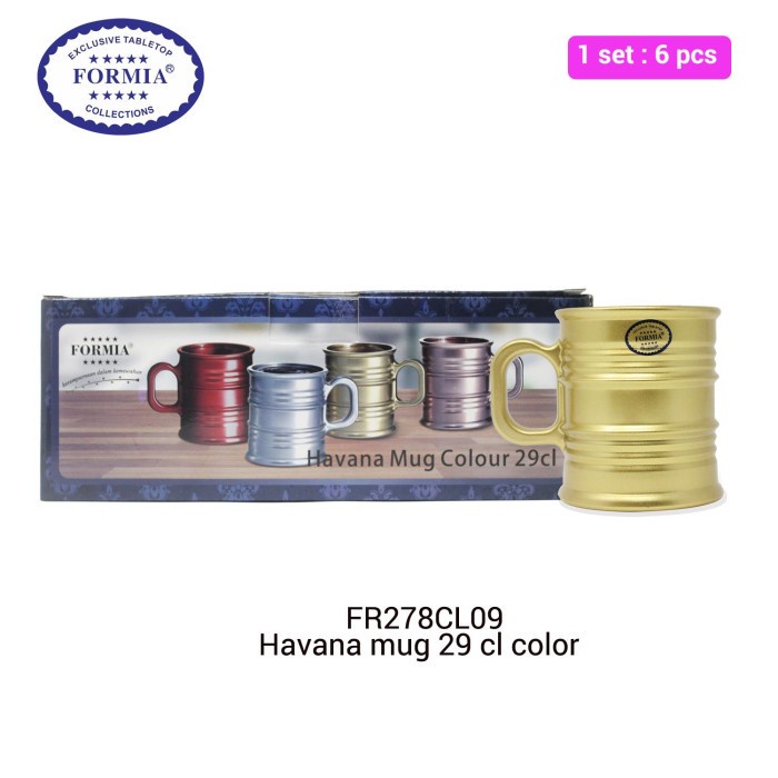 Asialiving Formia Gelas Kopi Havana - 290 ml gold