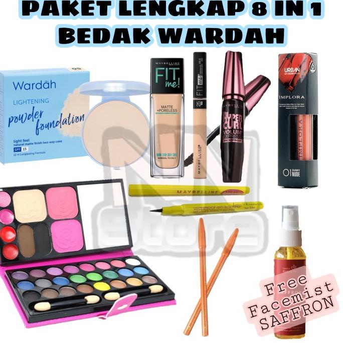 PAKET MAKEUP SET 8IN1 BEDAK WARDAH / PAKET SESERAHAN MURAH