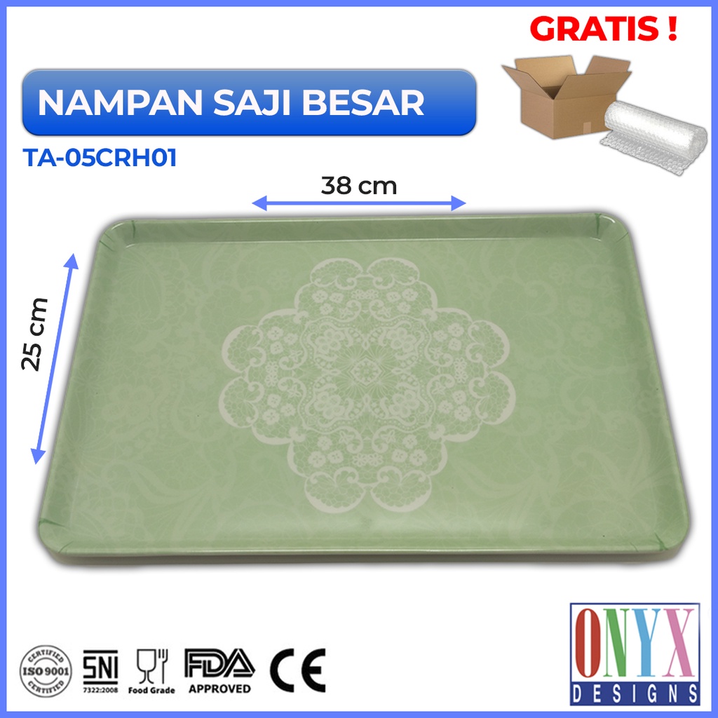 Nampan Saji Besar 25 x 38 cm Melamin ONYX - TA05 Motif