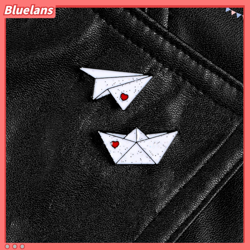 Bros Pin Enamel Bentuk Origami Pesawat Untuk Unisex