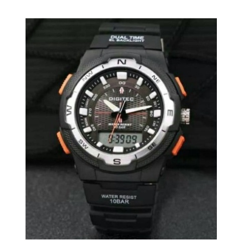 Digitec Jam Tangan Pria Dual time DG 3067T Black