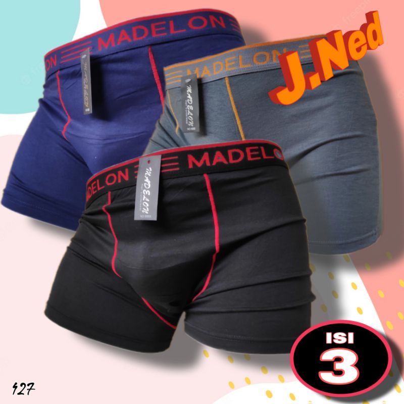 J427T |  3PCS CELANA DALAM PRIA DEWASA | CELANA BOXER PRIA  |  Madelon 8880