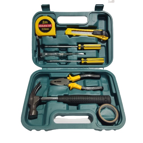 Perkakas Set Lengkap Set 9 in 1 Tool Kit Set Box Alat Tukang Servis Maintenance