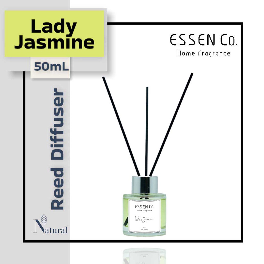 Essen Co Reed Diffuser Aromatherapy Jasmine Pengharum Pewangi Ruangan Aromaterapi Melati 50ml