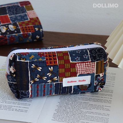 

Do small all the quilting style high-capacity pen bag of cotton and linen cloth art pen bag restoring ancient ways is high school students' large capacity study lovely ins hand account receive a light Japanese receive package