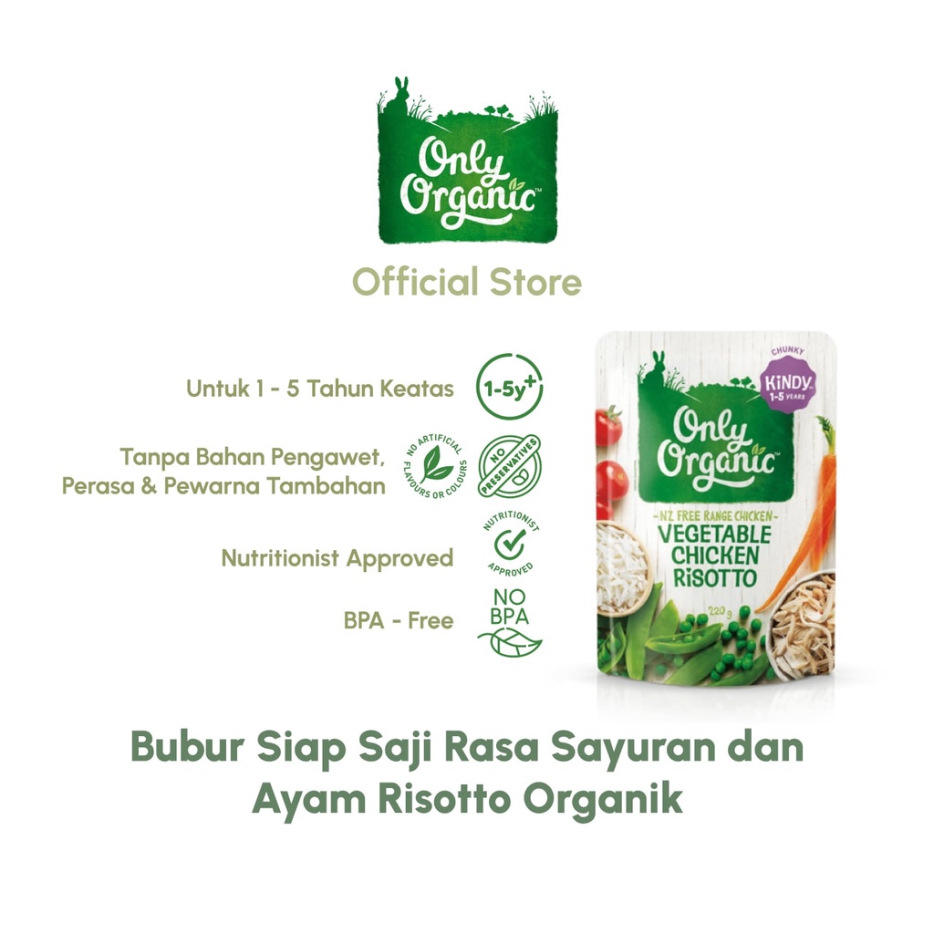 Only Organic - Vegetable Chicken Risotto Kindy