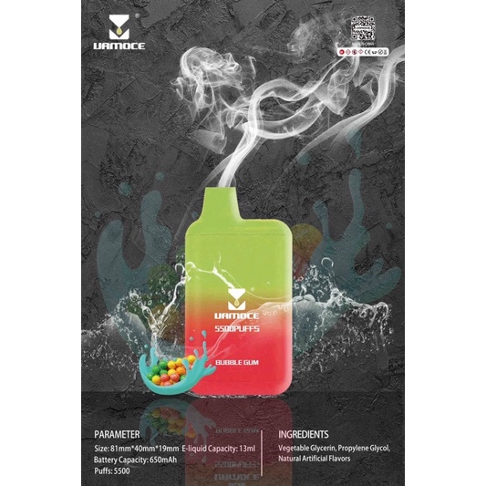 Vamoce Disposable 5500 Puff Sekali Pakai